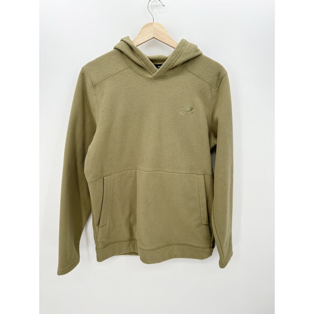 Under Armour Outpost Green Offgrid Fleece‎ Hoodie Pullover Sweatshirt Men Small